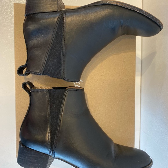 MADEWELL Carina Black Leather Ankle Boot Size 6 - Picture 3 of 10